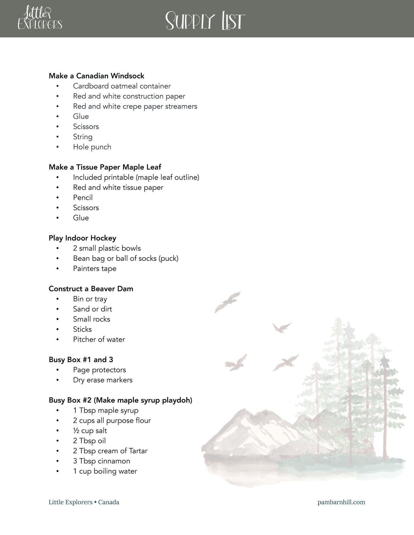 Canada Little Explorers - Homeschool Better Together