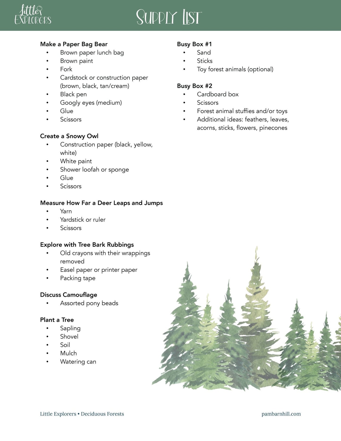 Forest Little Explorers - Homeschool Better Together