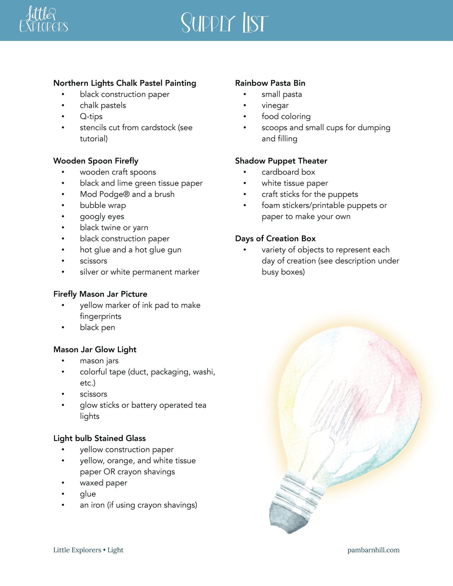 Light Little Explorers - Homeschool Better Together