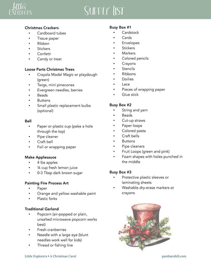 A Christmas Carol Little Explorers - Homeschool Better Together