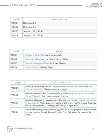 A Little More Beautiful Morning Time Plans - Homeschool Better Together