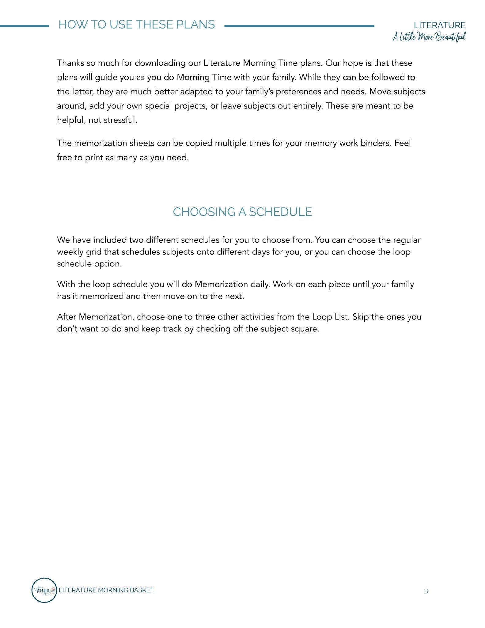 A Little More Beautiful Morning Time Plans - Homeschool Better Together