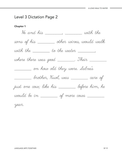 A Long Walk to Water Middle School Language Arts Together - Homeschool Better Together