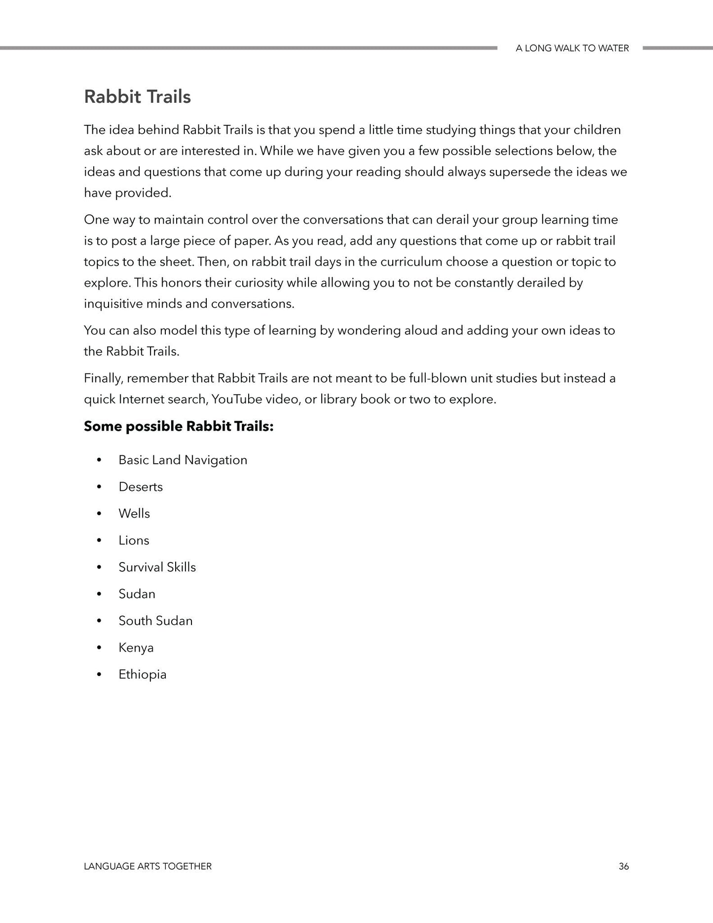 A Long Walk to Water Middle School Language Arts Together - Homeschool Better Together