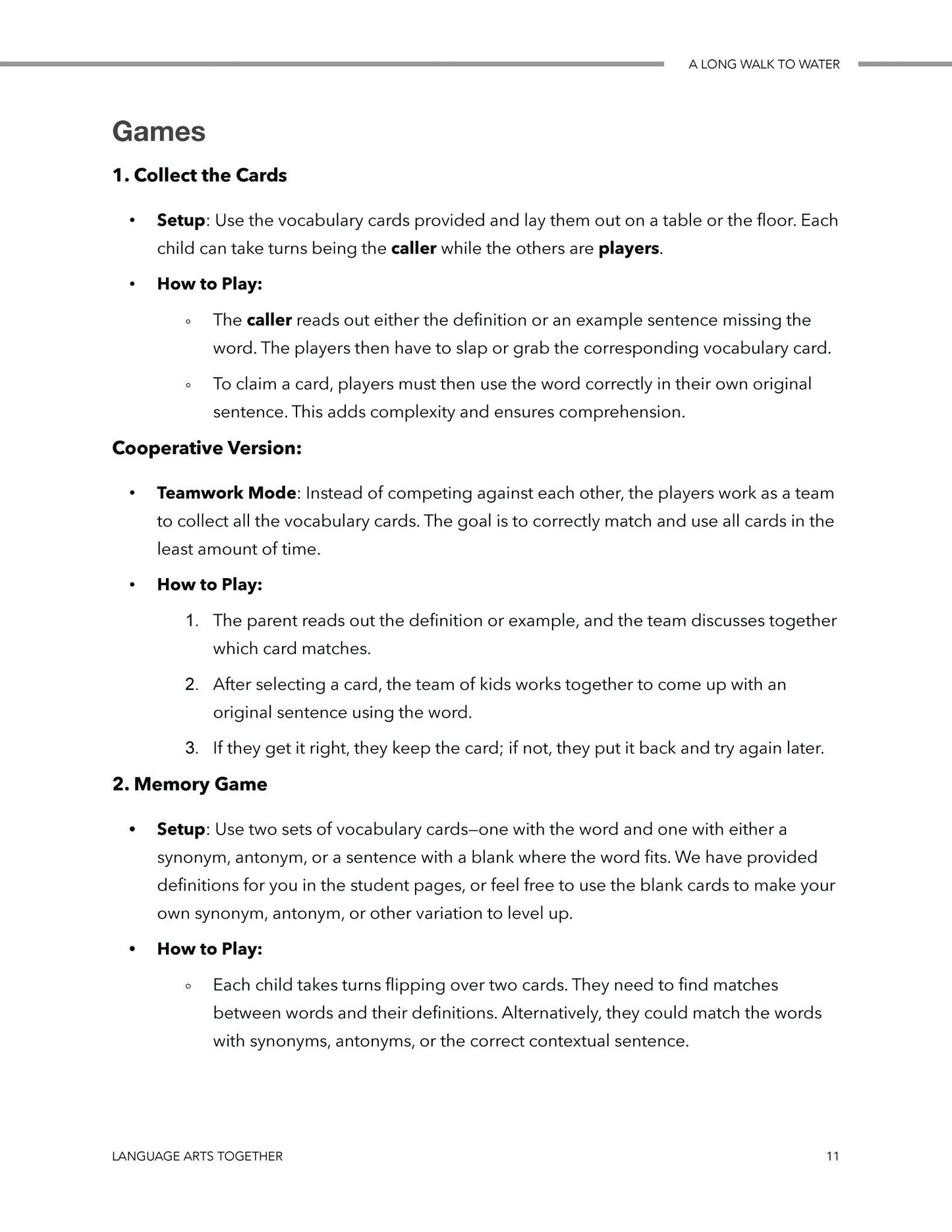 A Long Walk to Water Middle School Language Arts Together - Homeschool Better Together