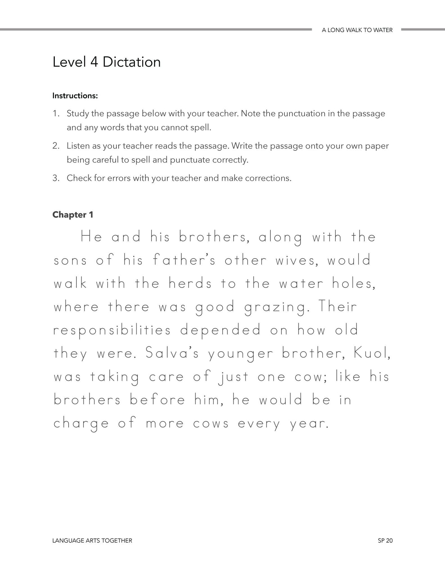 A Long Walk to Water Middle School Language Arts Together - Homeschool Better Together