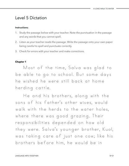 A Long Walk to Water Middle School Language Arts Together - Homeschool Better Together