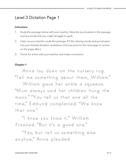 A Place to Hang the Moon Language Arts Together - Homeschool Better Together