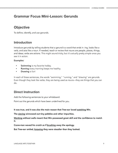 A Single Shard Language Arts Together - Homeschool Better Together