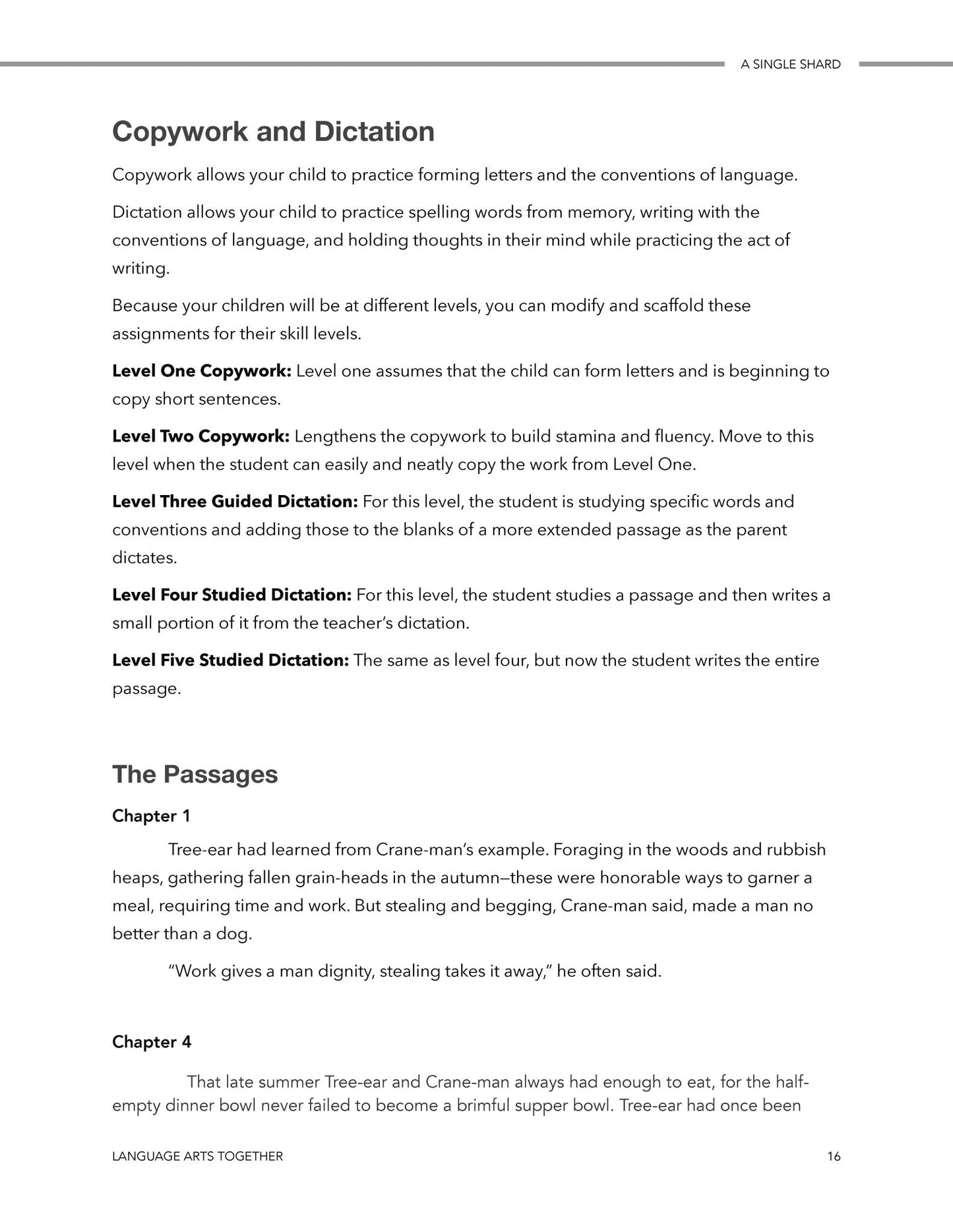 A Single Shard Language Arts Together - Homeschool Better Together