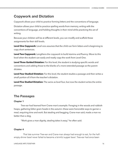 A Single Shard Language Arts Together - Homeschool Better Together