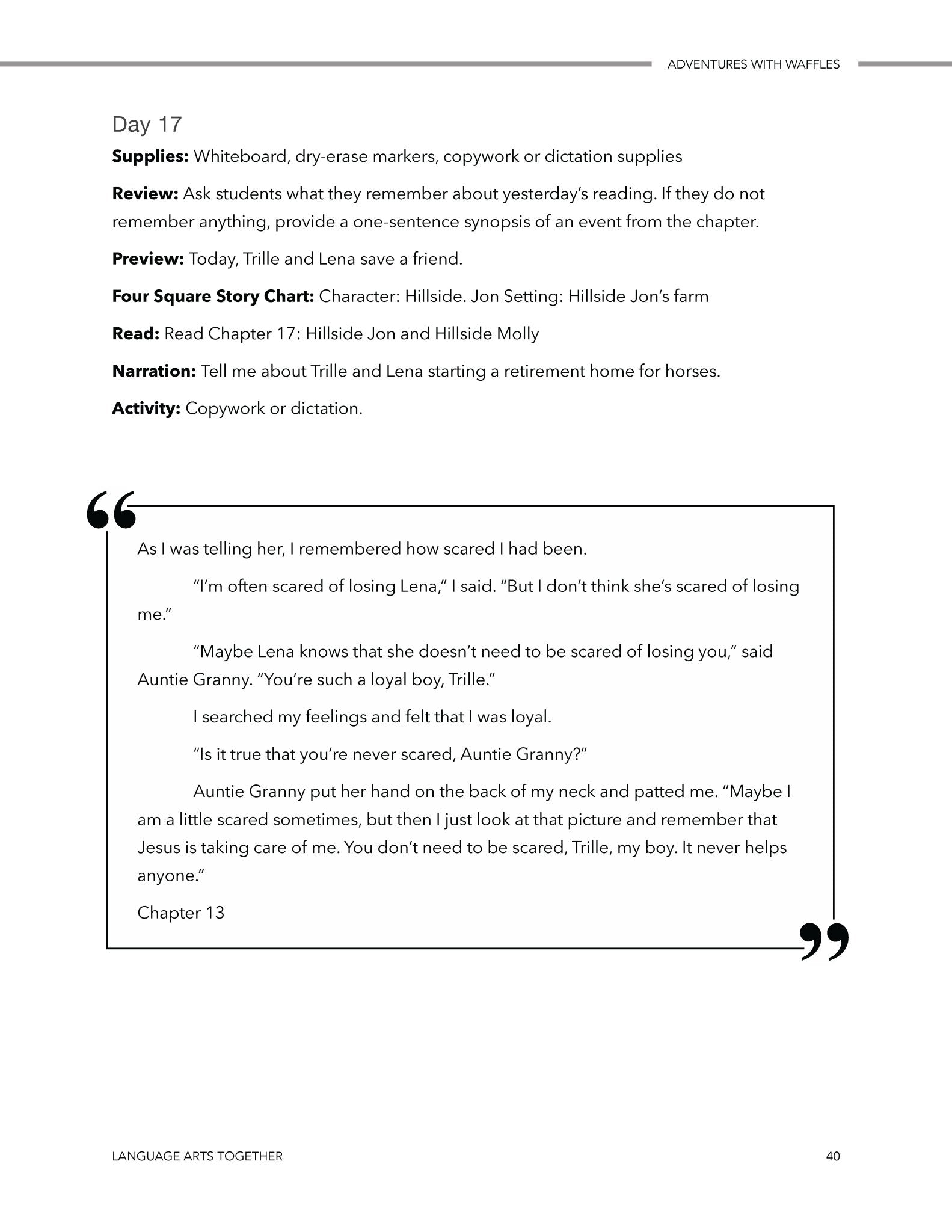 Adventures with Waffles Language Arts Together - Homeschool Better Together