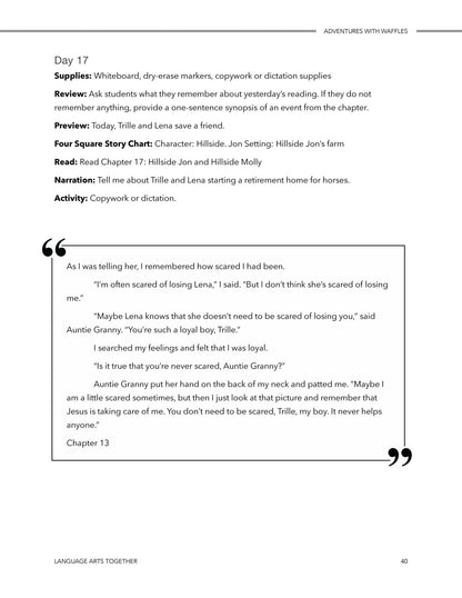 Adventures with Waffles Language Arts Together - Homeschool Better Together