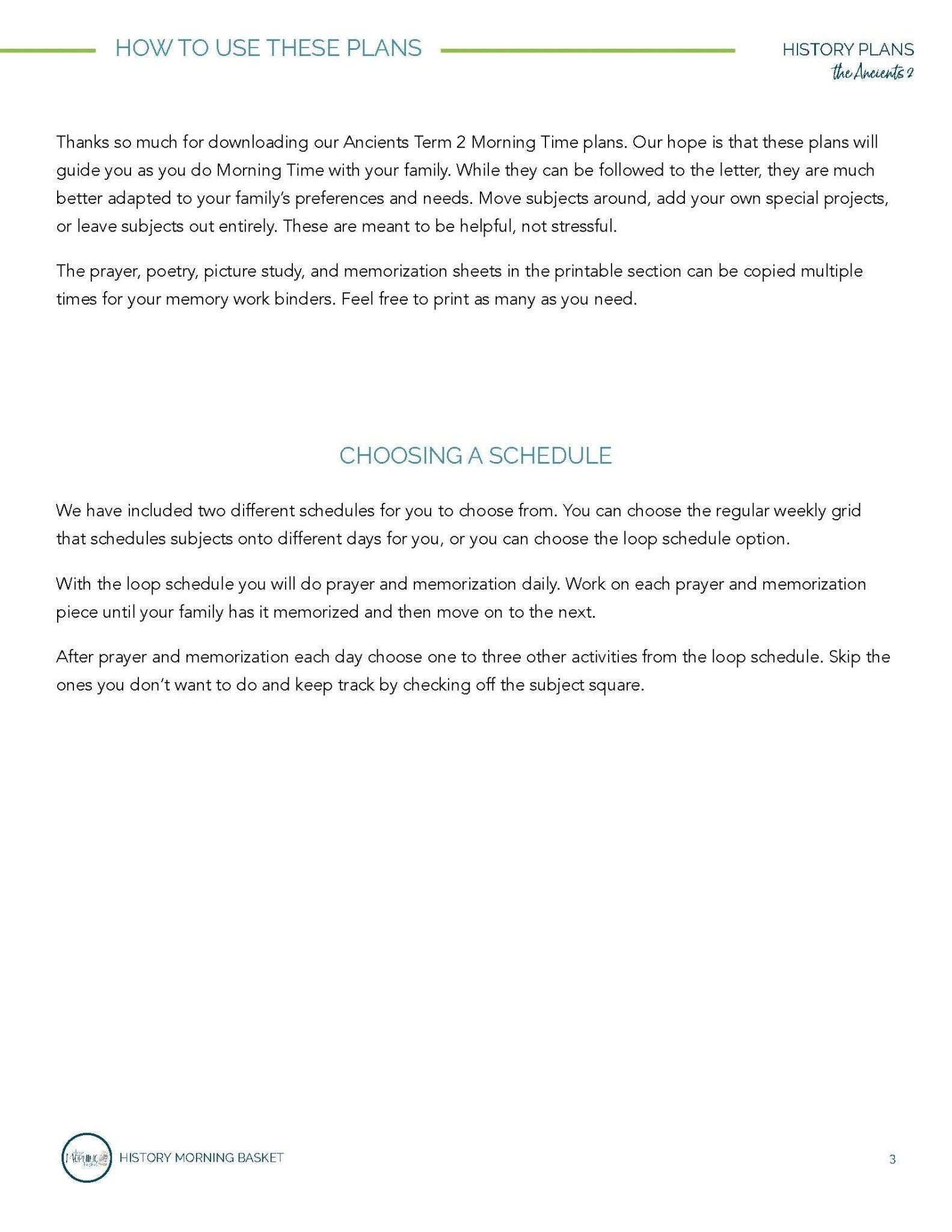 Ancients Term 2 Morning Time Plans - Homeschool Better Together