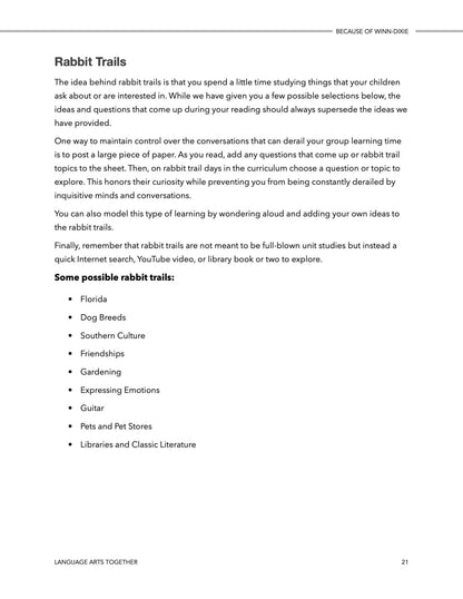 Because of Winn - Dixie Language Arts Together - Homeschool Better Together