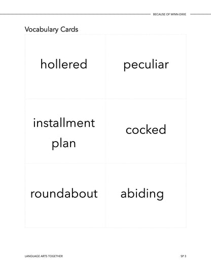 Because of Winn - Dixie Language Arts Together - Homeschool Better Together