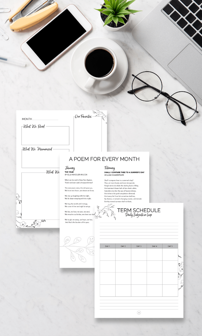 Blue Morning Time Journal and Planner - Homeschool Better Together