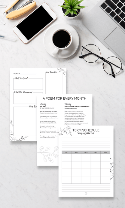 Blue Morning Time Journal and Planner - Homeschool Better Together