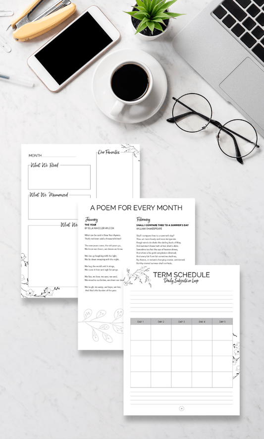 Blue Morning Time Journal and Planner - Homeschool Better Together