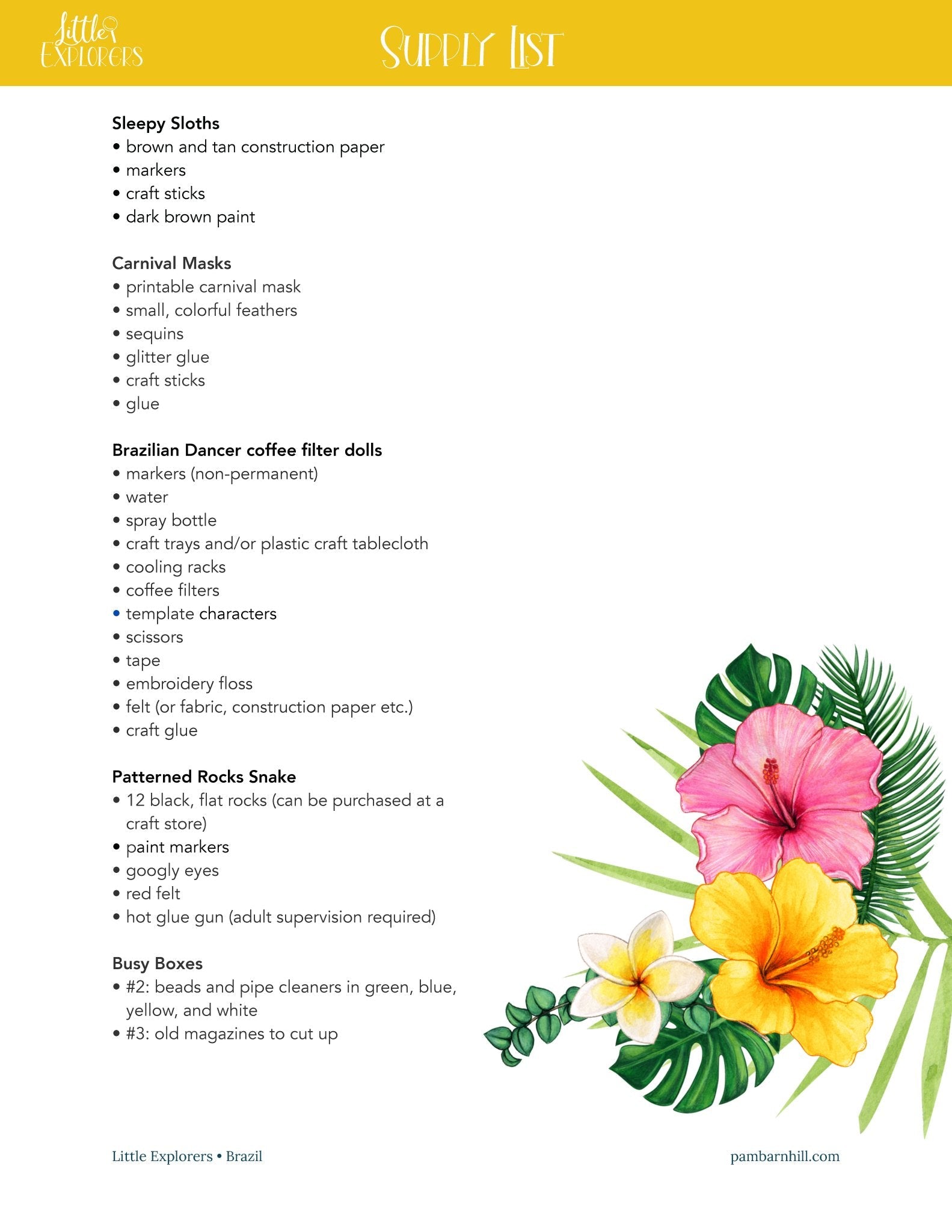 Brazil Little Explorers - Homeschool Better Together