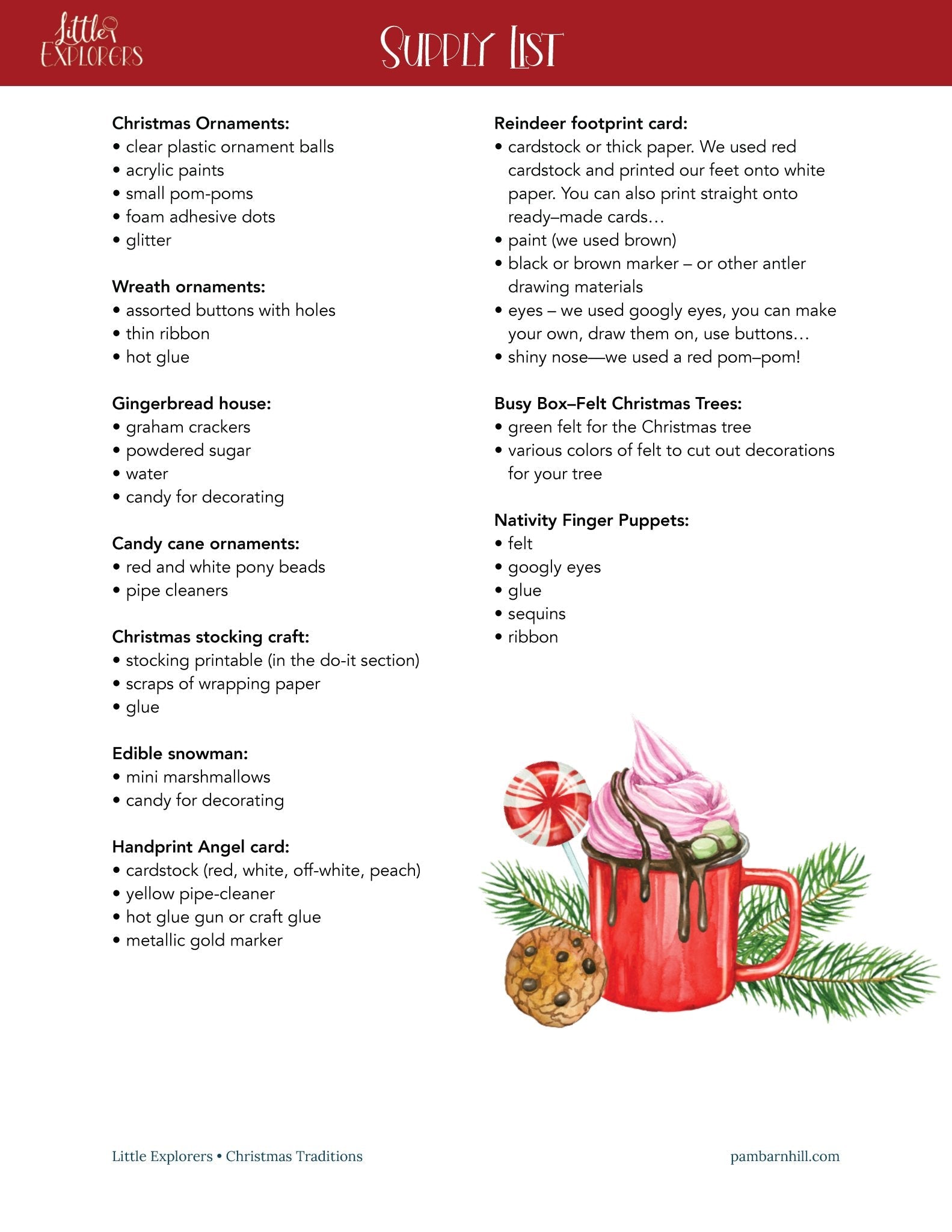 Christmas Traditions Little Explorers - Homeschool Better Together