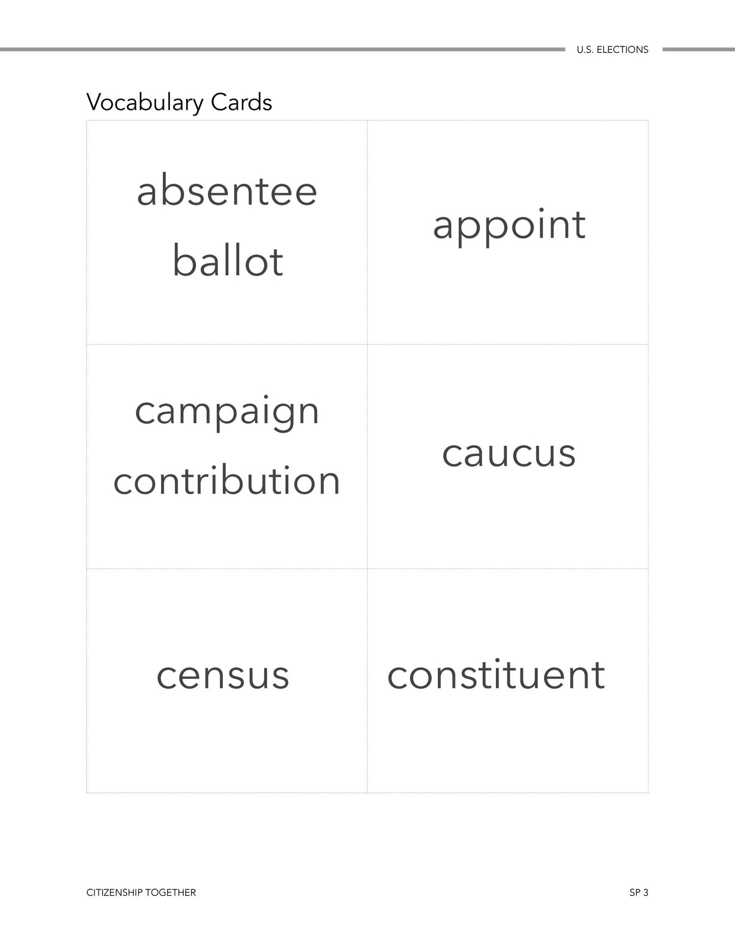 Citizenship Together - US Elections - Homeschool Better Together