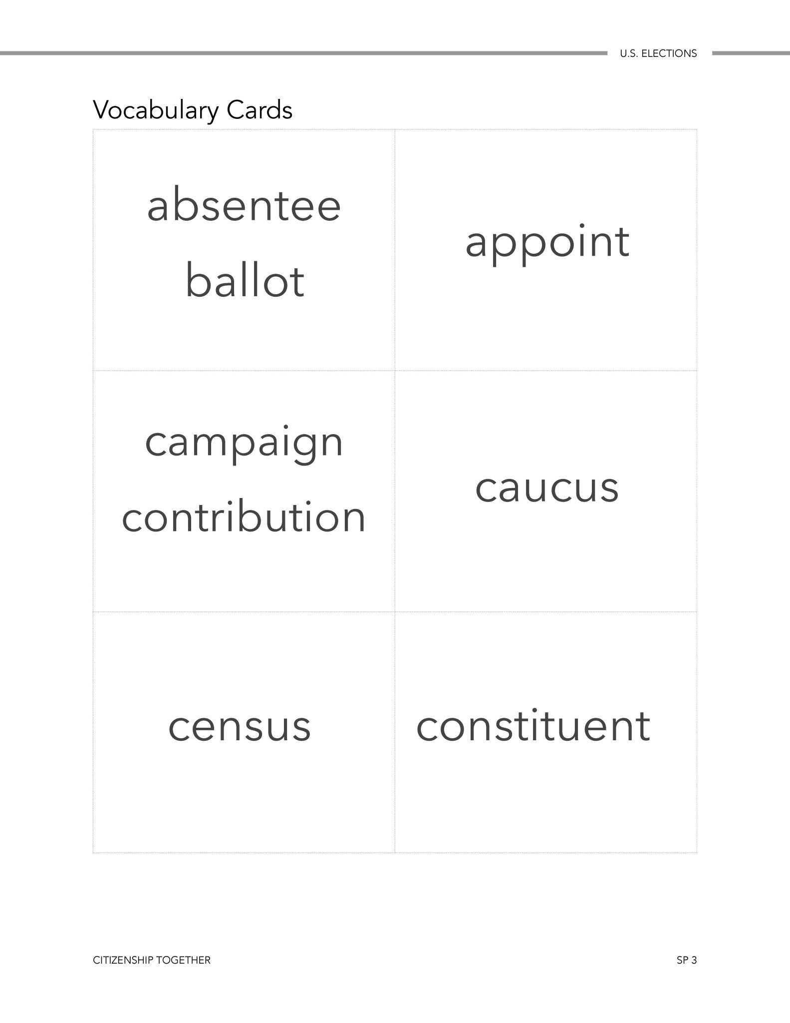 Citizenship Together - US Elections - Homeschool Better Together