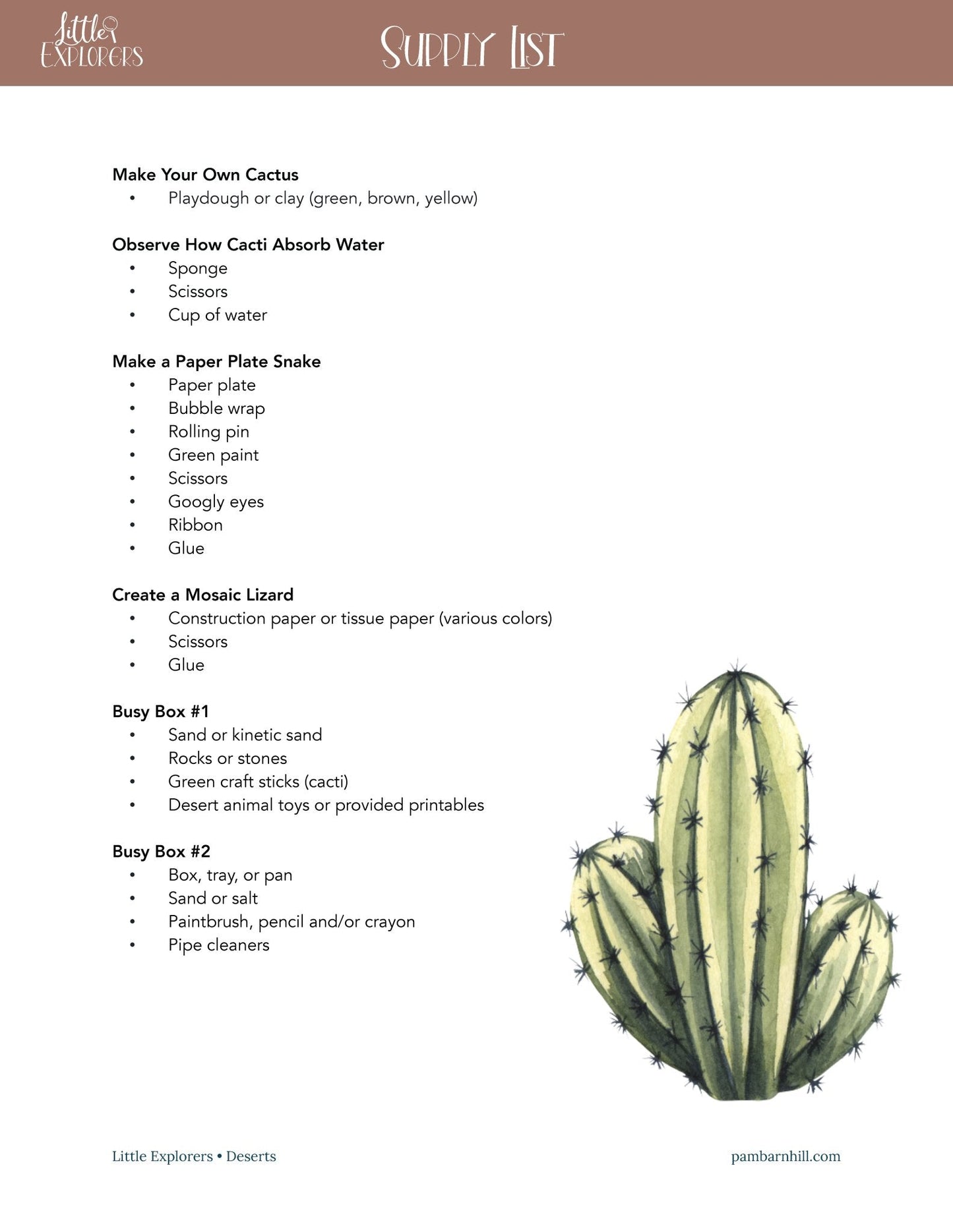 Desert Little Explorers - Homeschool Better Together