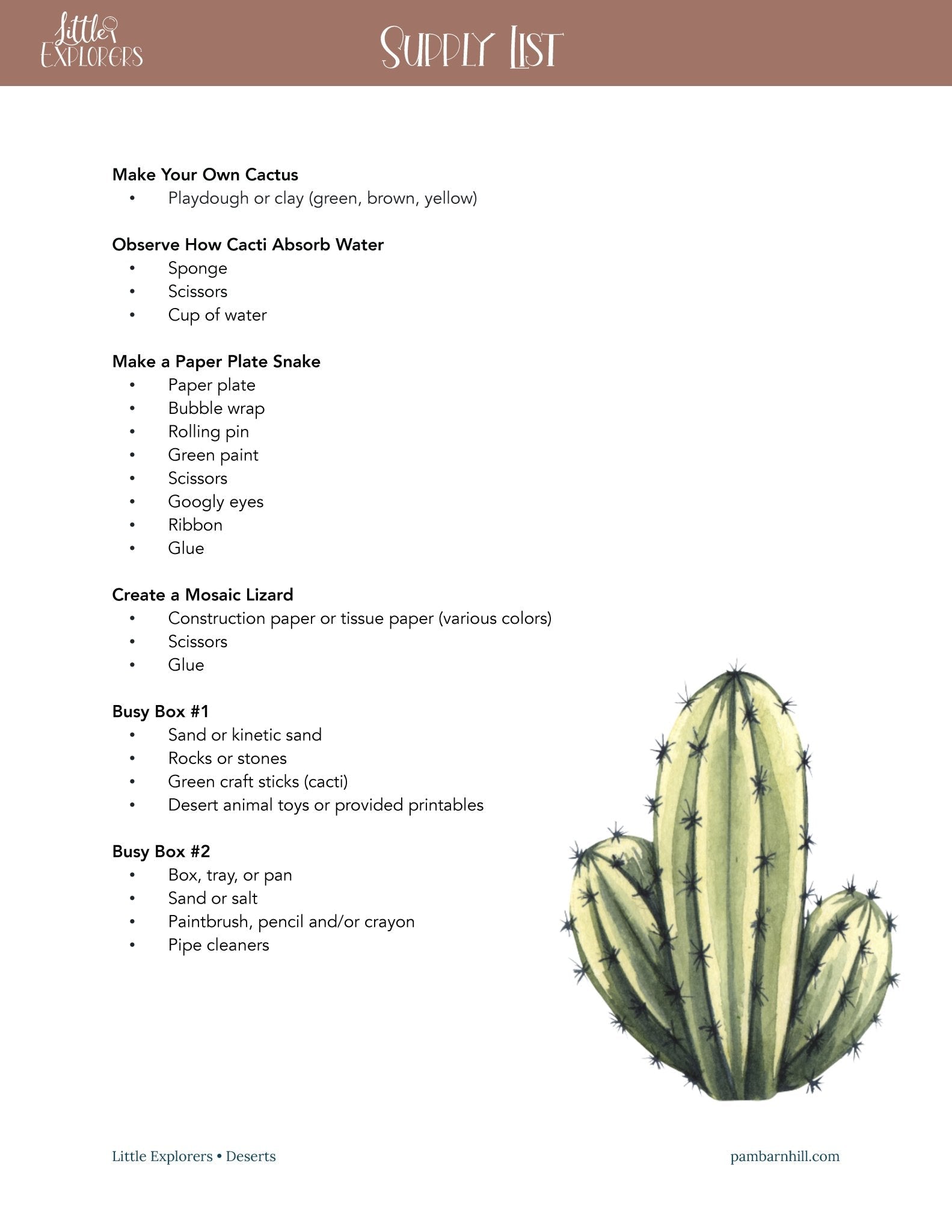 Desert Little Explorers - Homeschool Better Together