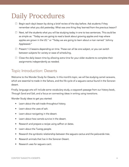 Desert Wonder Studies - Homeschool Better Together