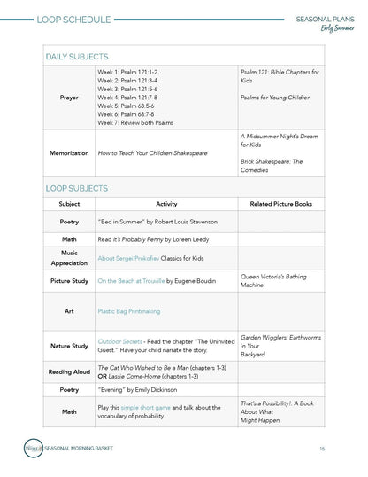 Early Summer Morning Time Plans - Homeschool Better Together