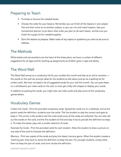 Egypt Wonder Studies - Homeschool Better Together