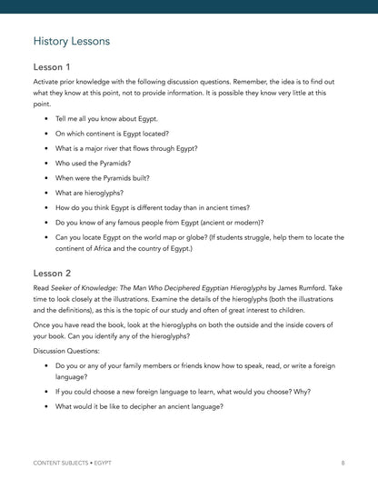 Egypt Wonder Studies - Homeschool Better Together