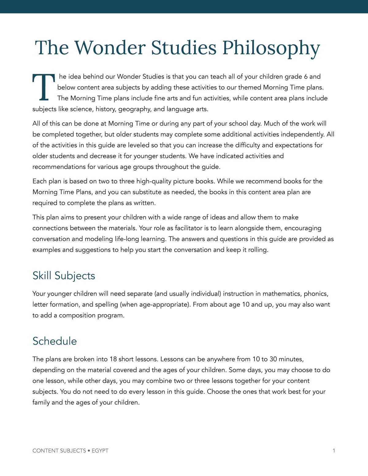 Egypt Wonder Studies - Homeschool Better Together