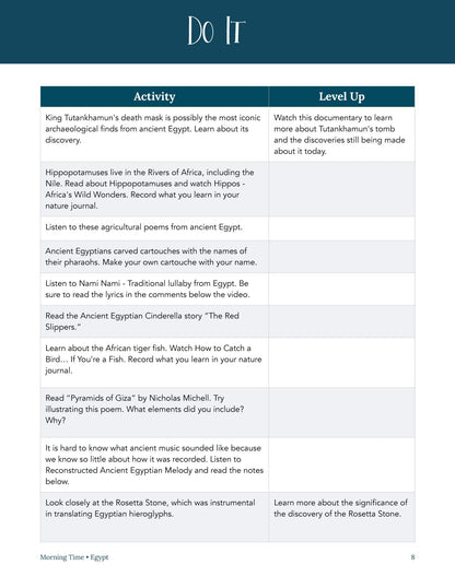 Egypt Wonder Studies - Homeschool Better Together