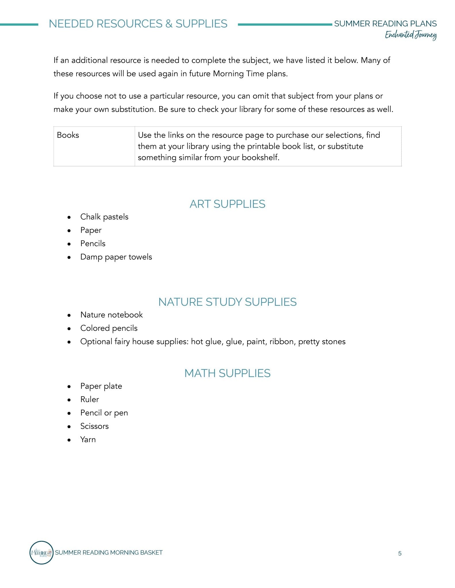Enchanted Journey Morning Time Plans - Homeschool Better Together