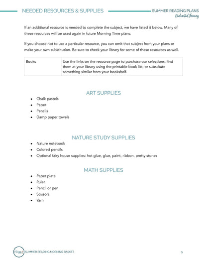 Enchanted Journey Morning Time Plans - Homeschool Better Together