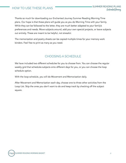 Enchanted Journey Morning Time Plans - Homeschool Better Together