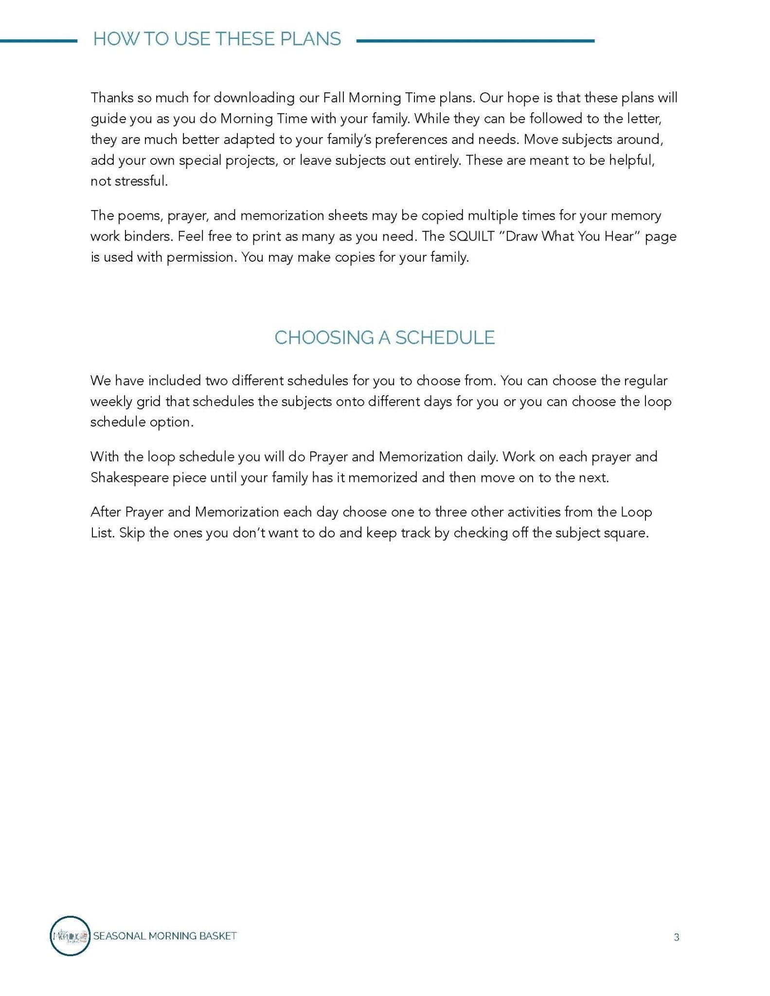 Fall Morning Time Plans - Homeschool Better Together