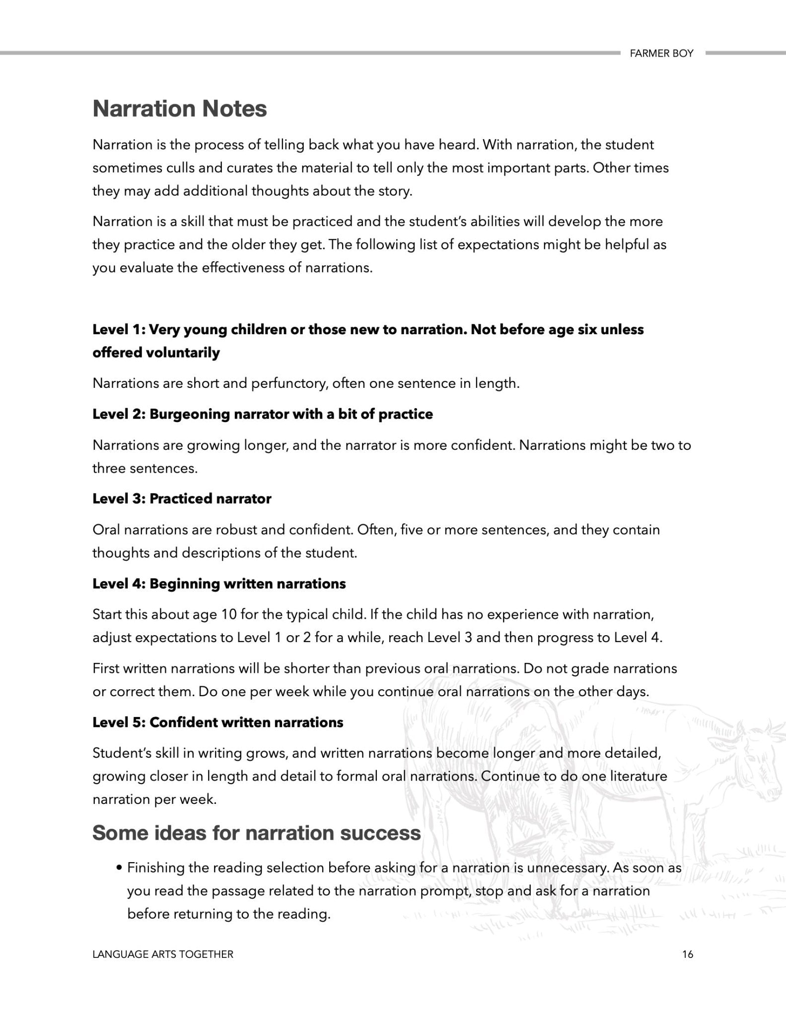 Farmer Boy Language Arts Together - Homeschool Better Together