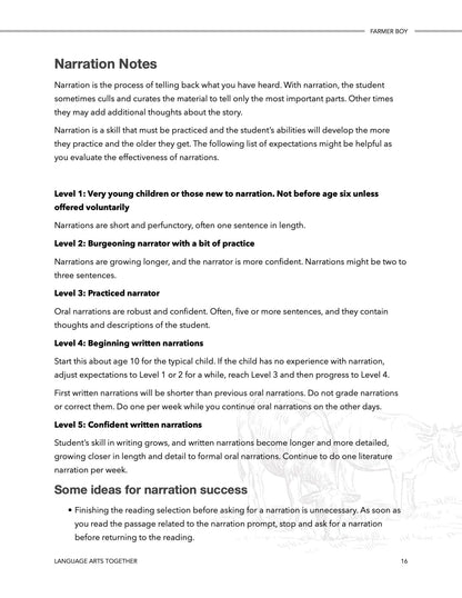 Farmer Boy Language Arts Together - Homeschool Better Together