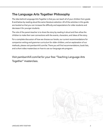 Farmer Boy Language Arts Together - Homeschool Better Together