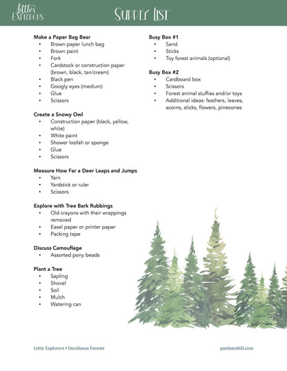 Forest Little Explorers - Homeschool Better Together