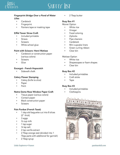France Little Explorers - Homeschool Better Together