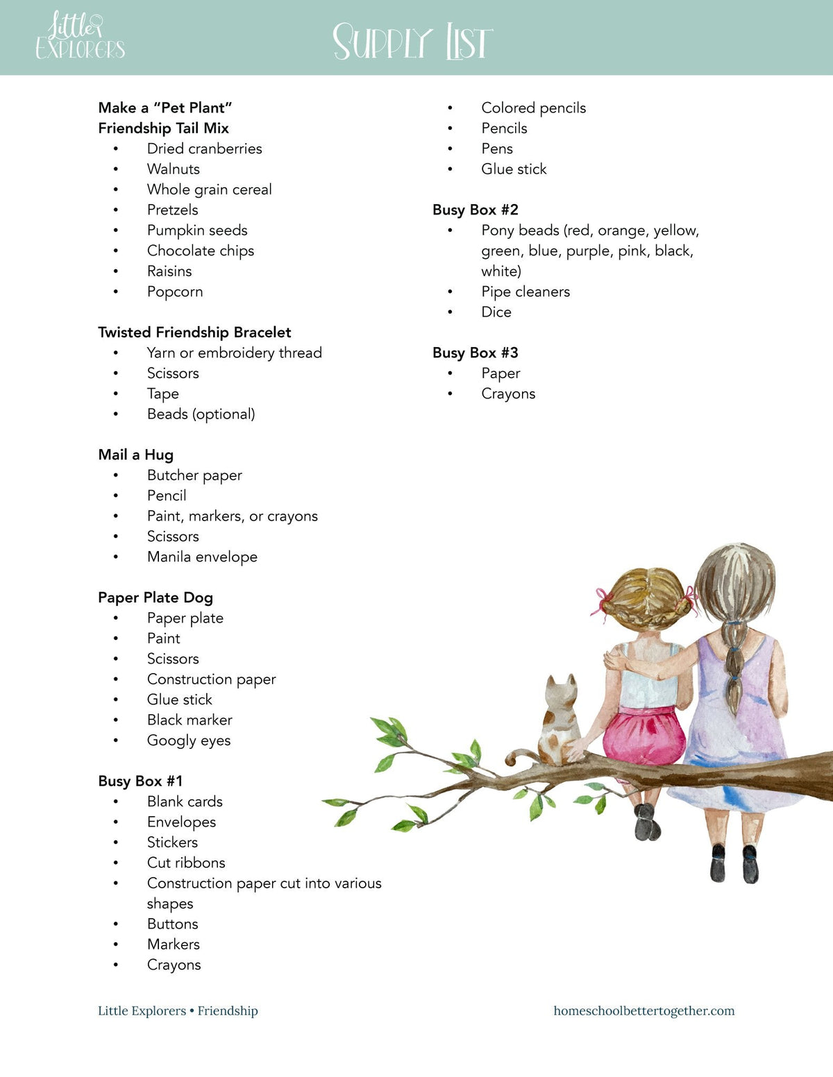 Friendship Little Explorers - Homeschool Better Together