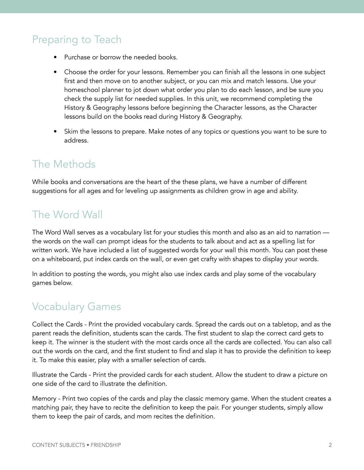 Friendship Wonder Study - Homeschool Better Together