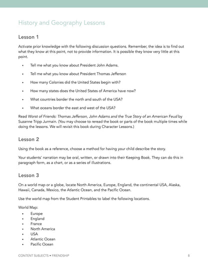 Friendship Wonder Study - Homeschool Better Together