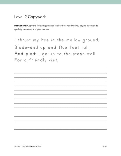 Friendship Wonder Study - Homeschool Better Together