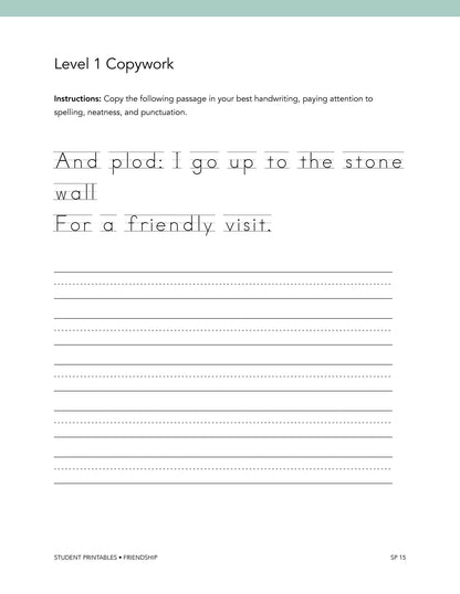 Friendship Wonder Study - Homeschool Better Together