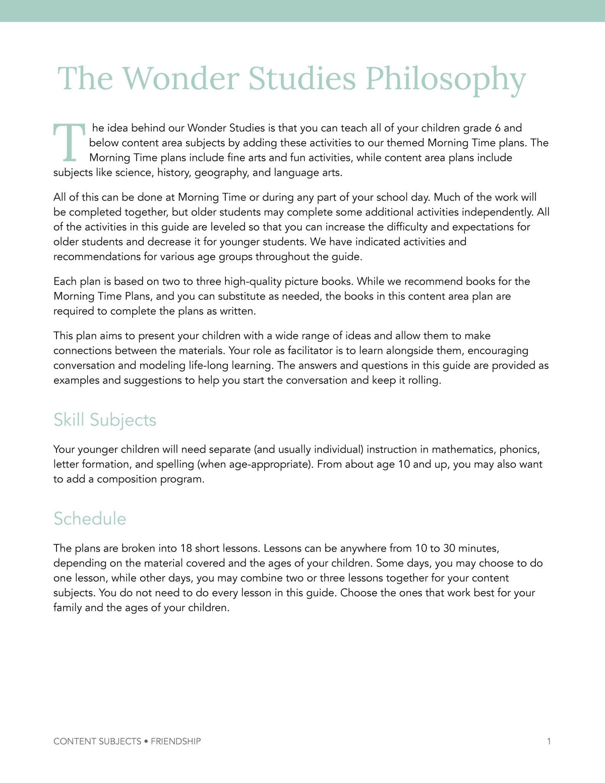 Friendship Wonder Study - Homeschool Better Together